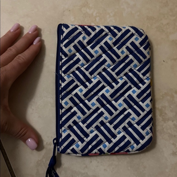 Vera Bradley Navy & Light Blue Quilted Zip Pouch - Picture 5 of 5